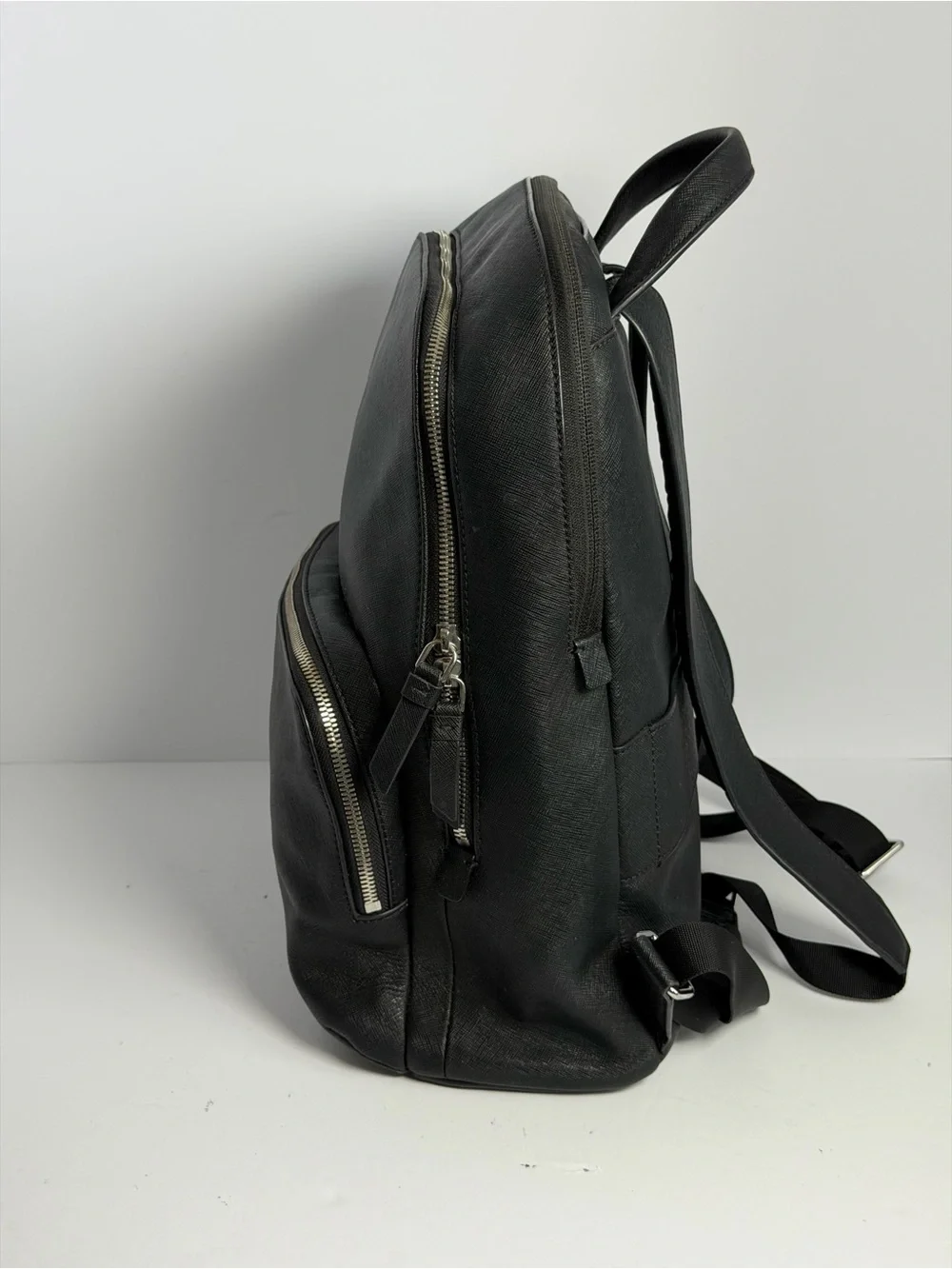 Tumi Black Leather Backpack